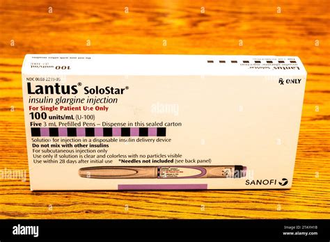 An Image Of A Box Of Ml Prefilled Pens Of Lantus Solostar Insulin