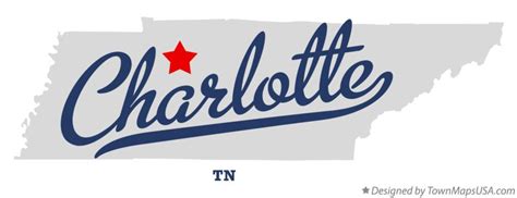 Map of Charlotte, TN, Tennessee