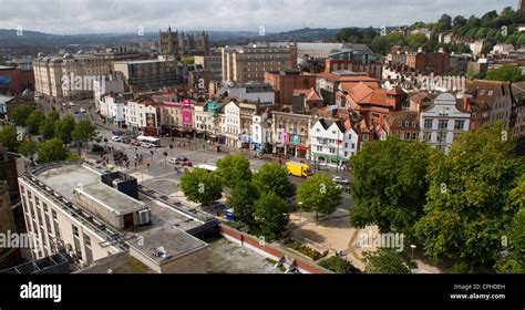 View Of The Centre Of Bristol England Stock Photo Alamy