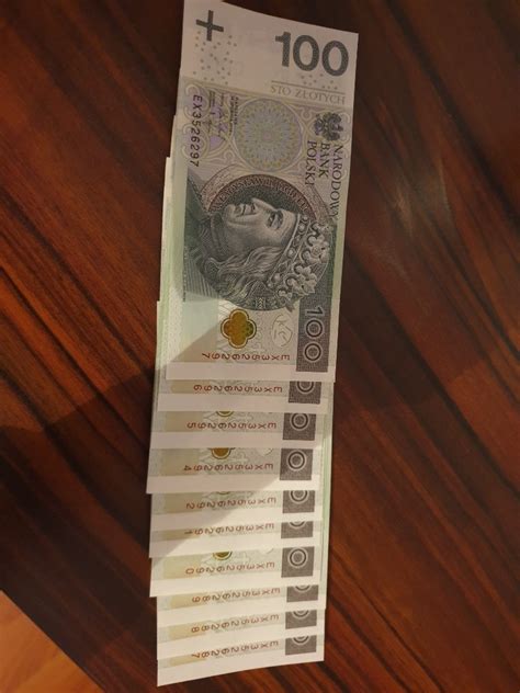 Zestaw 100 zł 11 banknotow kolejne numery Częstochowa Kup teraz