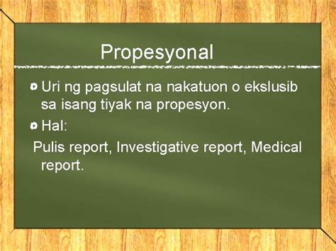 Propesyonal Na Pagsulat Katangian Pagsulat Prezantimi