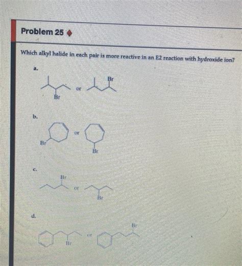 Solved Rank The Following Alkyl Bromides From Most Reactive Chegg