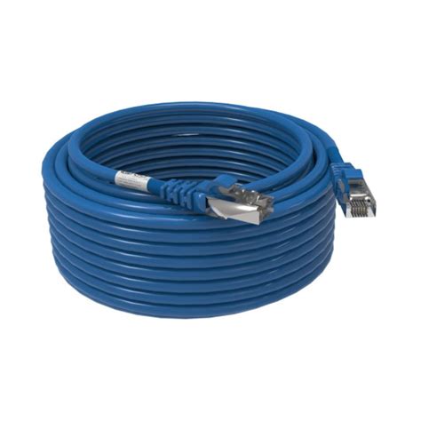 Cordon Rj45 Cat 6 Surmoulé Futp 100 Ohms Lsoh 10m Bleu