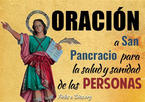 Oración a San Pancracio para la salud y sanidad de las personas