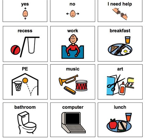 Pecs Communication School Communication Autism Communication Cards