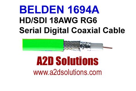 Belden 1694A 1000 HD SDI 18AWG RG6 HD Digital Coaxial Cable