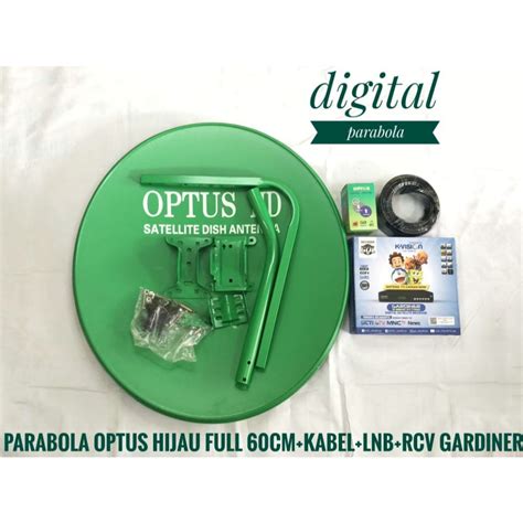 Jual Parabola Mini Optus Hijau Cm Paket Receiver Gardiner Odu Optus