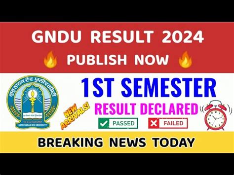 Gndu Result Publish Now Breaking News St Semester Gndu