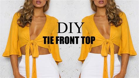 DIY How To Make A Tie Front Crop Top Pattern Available YouTube