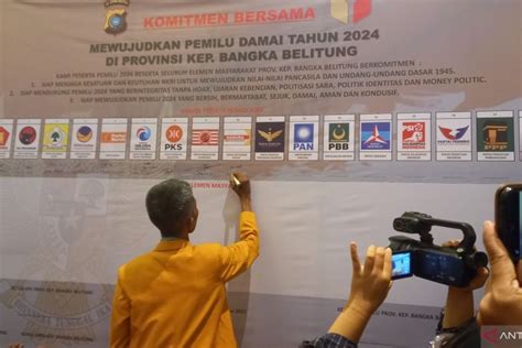 Bangka Belitung Deklarasikan Pemilu 2024 Damai Jaga Kondusifitas