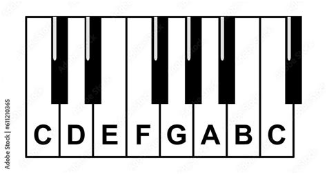 Piano keyboard diagram - piano keyboard layout on transparent ...