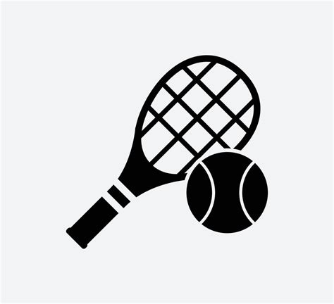 Tennis Ball And Racket Icon Vector Logo Design Template Vector