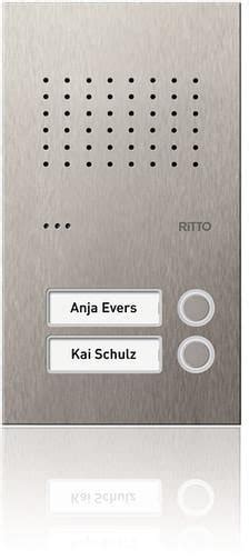 Ritto Acero pur Türstation Audio 2 Wohneinheiten edelstahl RGE1810225