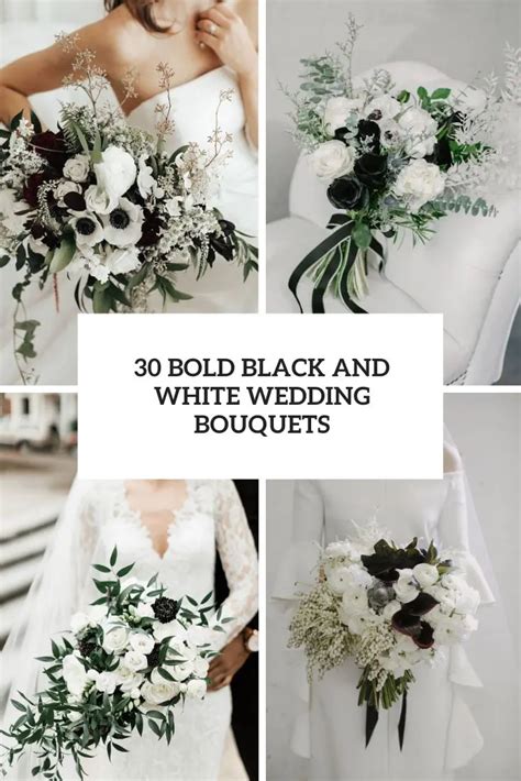 30 Bold Black And White Wedding Bouquets - Weddingomania