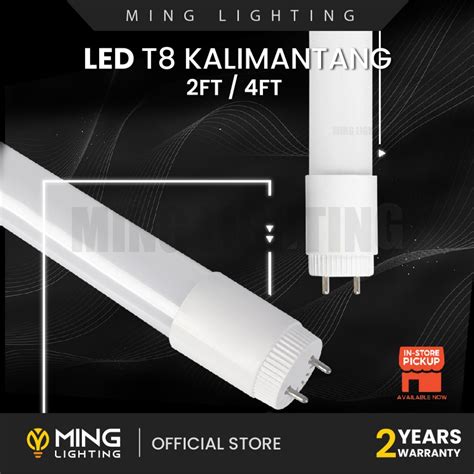 LED T8 2FT 4FT Light Tube Lampu Kalimantang Casing Lamp Ceiling Wall