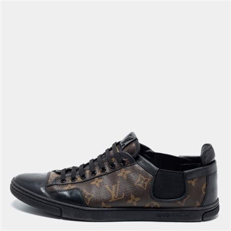 Louis Vuitton Brown Black Monogram Canvas And Leather Slalom Low Top