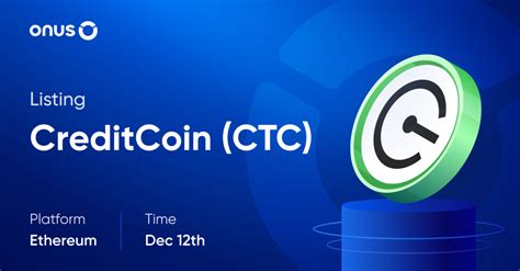 Listing CreditCoin CTC On ONUS App