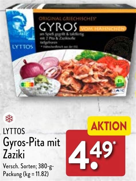 Lyttos Gyros Pita Mit Zaziki G Packung Angebot Bei Aldi Nord