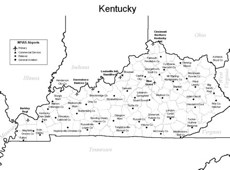 Kentucky Airport Map - Kentucky Airports