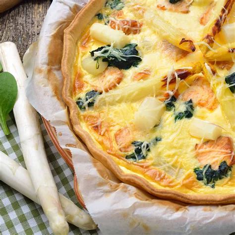 Spargel Quiche Mit Lachs Und Spinat Rezept Mit Aromakick