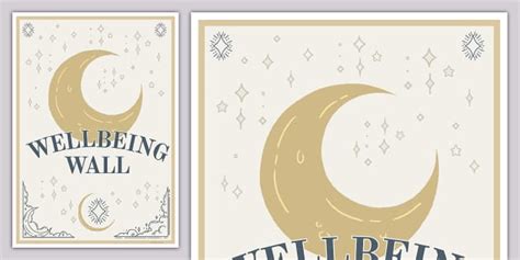 Celestial Themed Wellbeing Wall Display Poster Twinkl