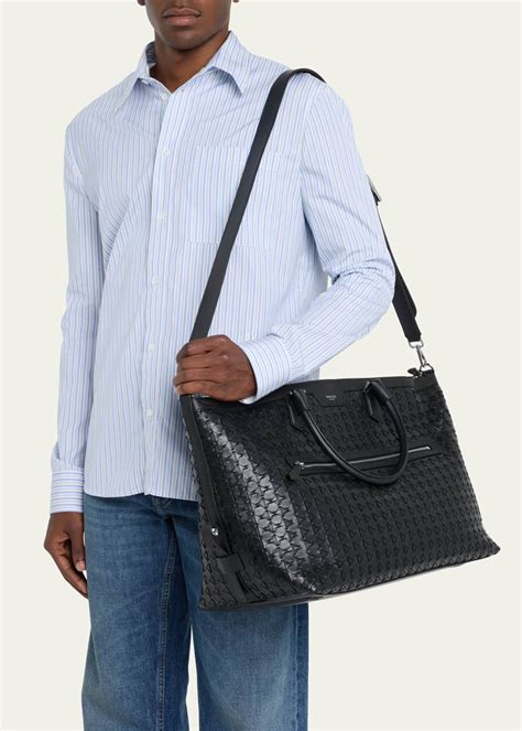 Serapian Mens Mosaico Leather Travel Duffel Bag Bergdorf Goodman