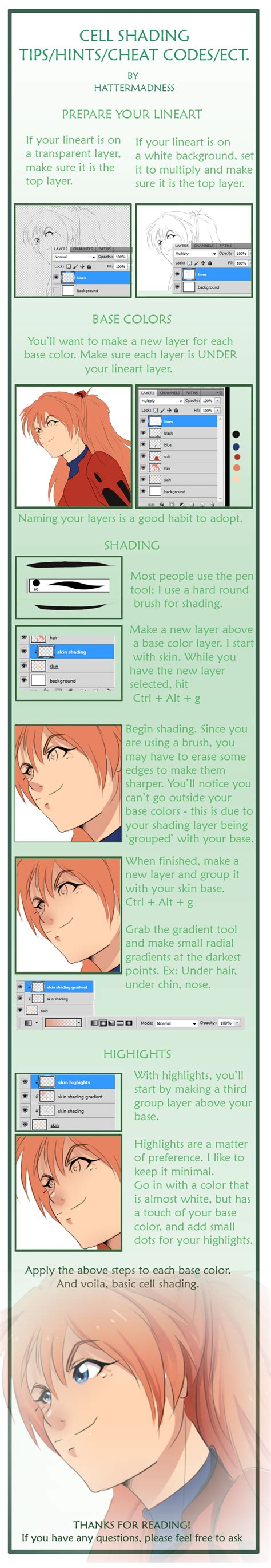 Cell Shading Tutorial By Hattermadness On Deviantart