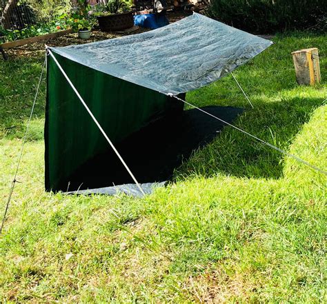 Tarp Setup With Poles