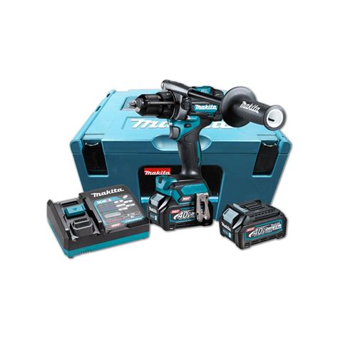 Makita HP001GD201 Perceuse visseuse à percussion 40 V max Li Ion 2x2 5