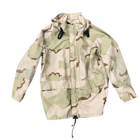 US ARMY GORE TEX Waterproof ECWCS Parka Tri Desert Camo Large Regular