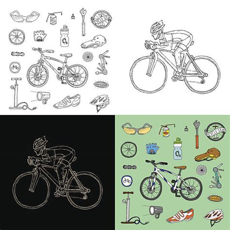 520+ Cycling Bicycle Pencil Drawing Cyclist Stock Illustrations ...