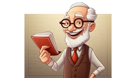 Premium Vector A Man With Glasses Reading A Book