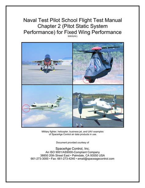 Pdf Naval Test Pilot School Flight Test Manual Chapter 2 Pitot