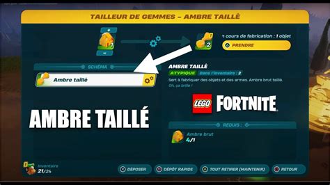 Comment Obtenir Ambre Taill Dans Un Monde De Survie Lego Fortnite