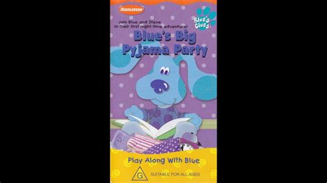 Opening To Blue S Clues Blue S Big Pyjama Party 2001 VHS Australia