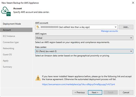 Step 3 Specify AWS Account Veeam Backup For AWS Guide