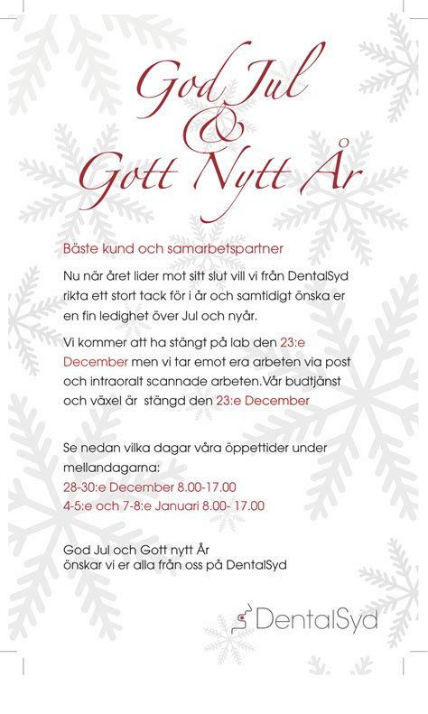 God Jul Och Gott Nytt R Nskar Vi Er Alla Dentalsyd