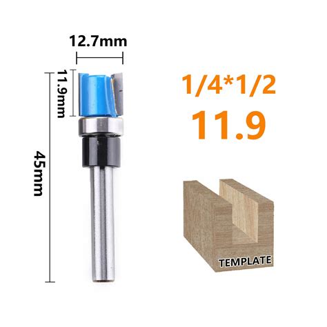 Pcs Shank Top Bearing Flush Trim Pattern Router Bit Milling