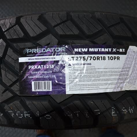 Predator New Mutant X AT LT 275 70R18 125 122R E 10 Ply AT A T All