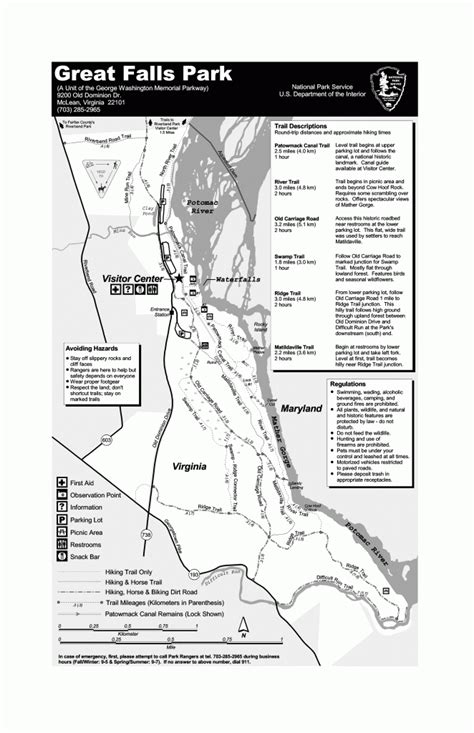 Washington Hiking Trails Map - ToursMaps.com