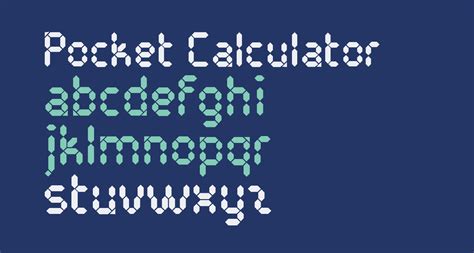 Pocket Calculator Free Font What Font Is