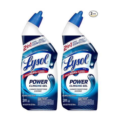 2 Pack Lysol 10x Cleaning Power Toilet Bowl Cleaner