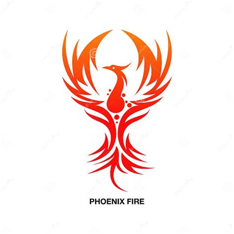 Flying Phoenix Fire Bird Abstract Logo Design Vector Template Stock