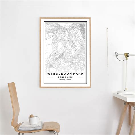 WIMBLEDON PARK MAP High Res Map Map of Wimbledon Park - Etsy