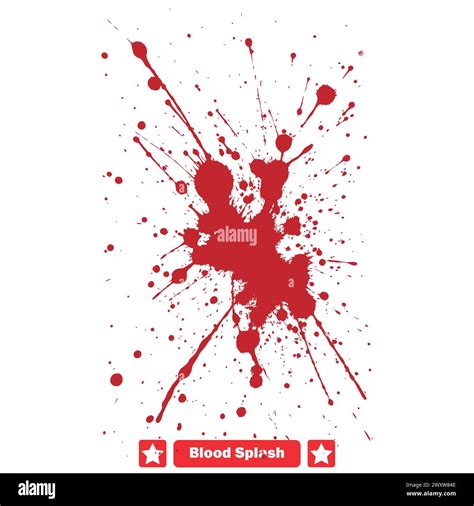 Scarlet Spectrum Vibrant Blood Splash Vector Art Collection Stock