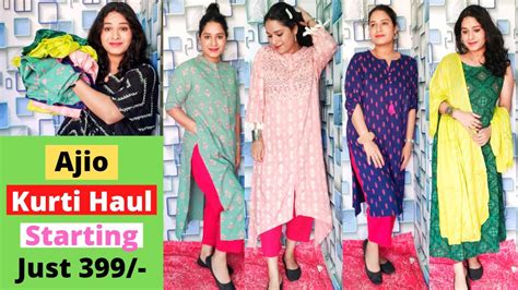 Ajio Affordable Kurti Haul Rayon Kurti Dupatta Set Haul Avaasa