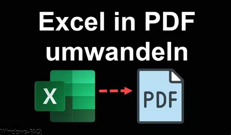 Excel In Pdf Umwandeln Windows Faq