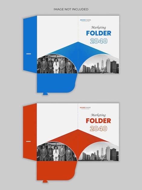 Premium Vector Creative Marketing Folder Design With Two Colors