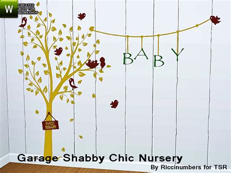 The Sims Resource Garage Shabby Chic Nursery Decal