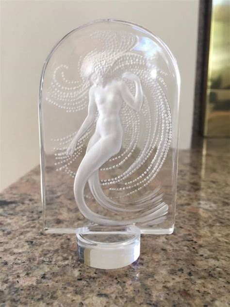 Lalique Crystal Nude Sirene Naiade Water Nymph Mermaid Vintage Signed